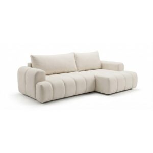 Divano Angolare Abilo 265 cm con Letto e Contenitore – Beige Mistral 01
