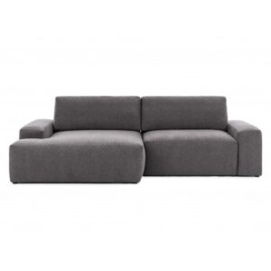 Divano Angolare ACTON con Letto e Contenitore – 264 cm – Grigio Antracite