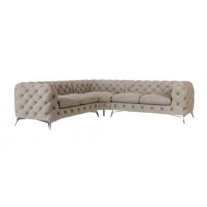 Divano Angolare Chelsea 264x264 cm – 5 Posti, Design Chesterfield Capitonné