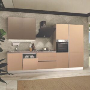 Cucina completa Lily con elettrodomestici – Sabbia e Ossido
