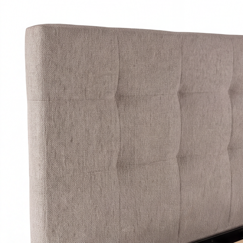 Letto alla Francese ASCOLI 140x190 con Contenitore e Rete Inclusa – Taupe - immagine 8
