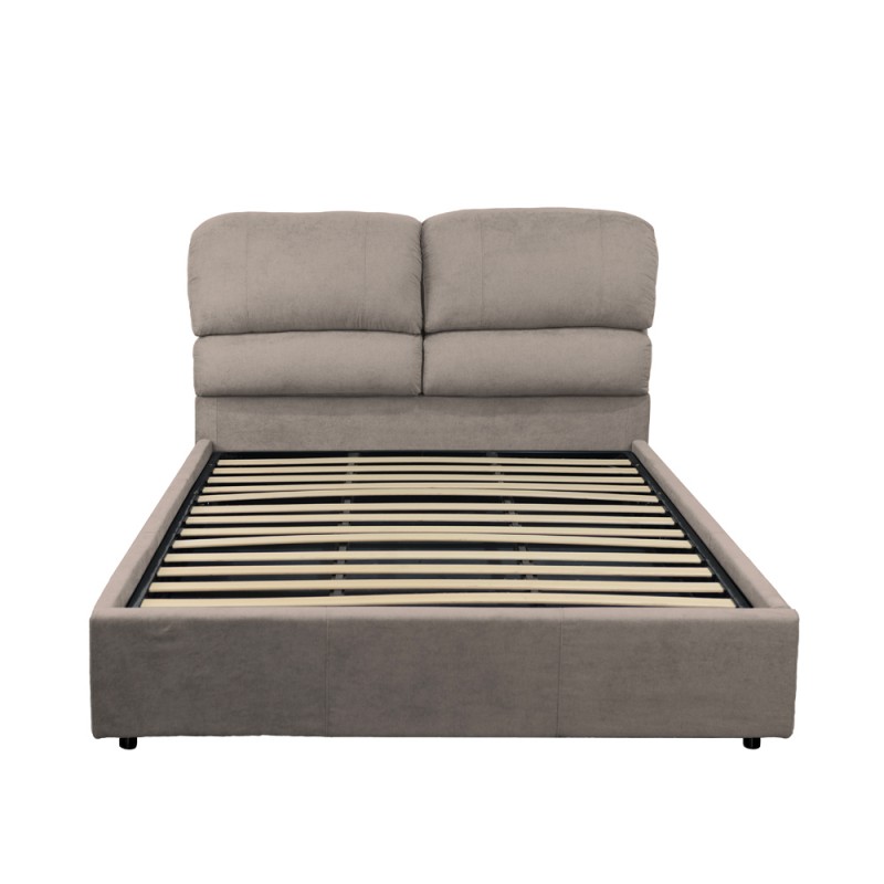 Letto matrimoniale Sofaback contenitore Enjoy 03 Taupe 160x190 cm - immagine 2