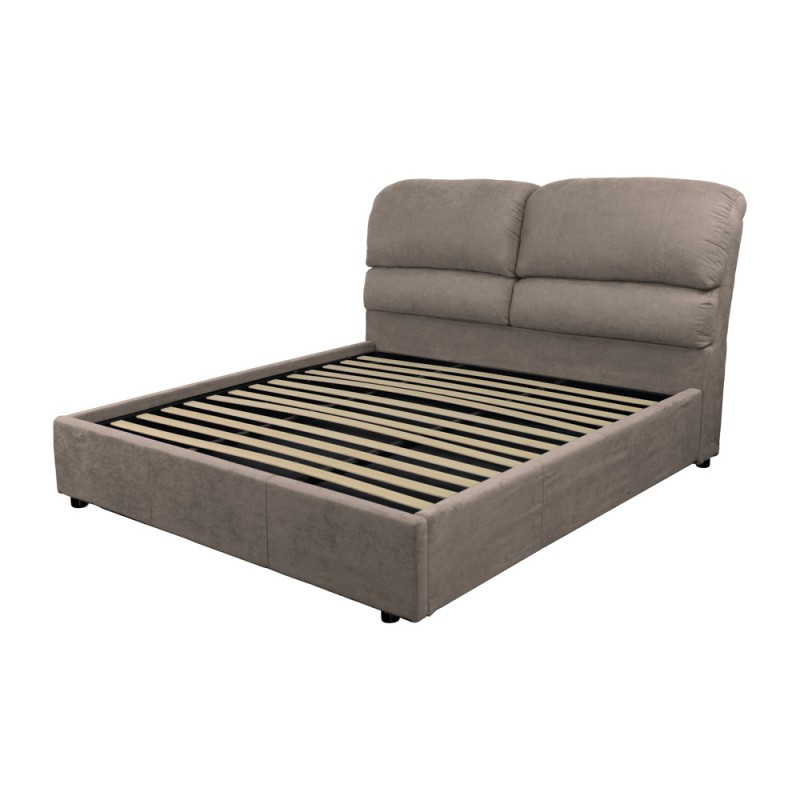 Letto matrimoniale Sofaback contenitore Enjoy 03 Taupe 160x190 cm - immagine 4
