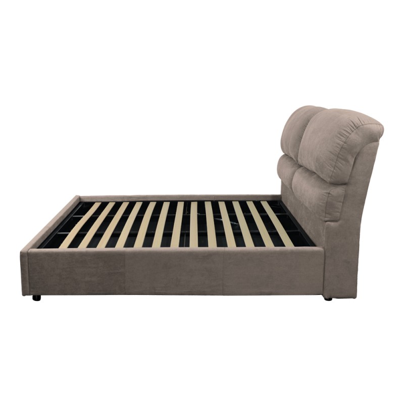 Letto matrimoniale Sofaback contenitore Enjoy 03 Taupe 160x190 cm - immagine 6