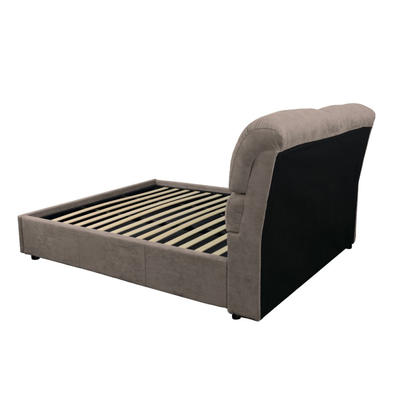 Letto matrimoniale Sofaback contenitore Enjoy 03 Taupe 160x190 cm - immagine 8