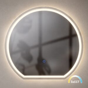 Specchio Bagno LED Laguna 2 60 cm con Luce Regolabile 3 Colori e Touch – IP44