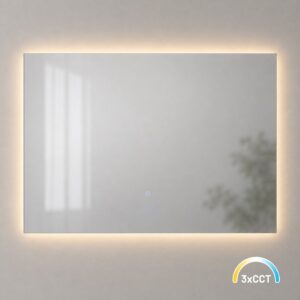 Specchio Bagno LED Wonder 80x60 cm Retroilluminato con Touch e Luce Regolabile – IP44