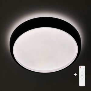 Plafoniera LED GEA BLACK 36W Ø39 cm Dimmerabile con Telecomando