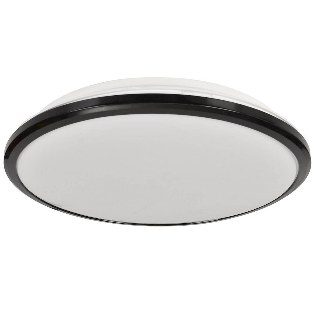 Plafoniera LED TERMA 24W Ø36 cm Nera IP44 – Luce Neutra 4000K - immagine 2