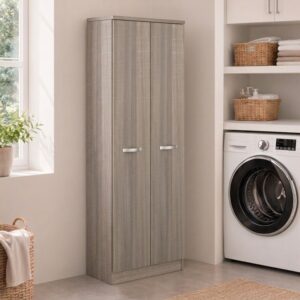 Armadio Portascope Gabriella 180 Olmo – 2 Ante, 5 Ripiani e Vano Portascope